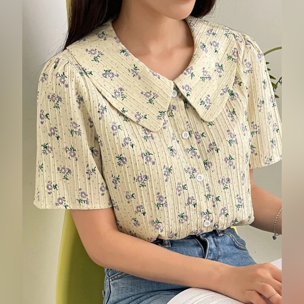 Shien DAZY button up Peter Pan collar blouse